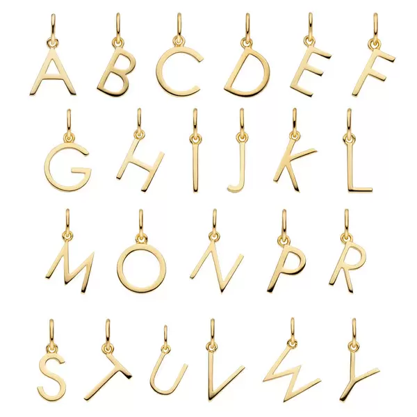 Leaf Jewelry Buchstaben Creole, 18 K Gelbgold Vergoldet, A