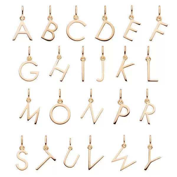 Leaf Jewelry Buchstaben Creole, 18 K Rosegold Vergoldet, B