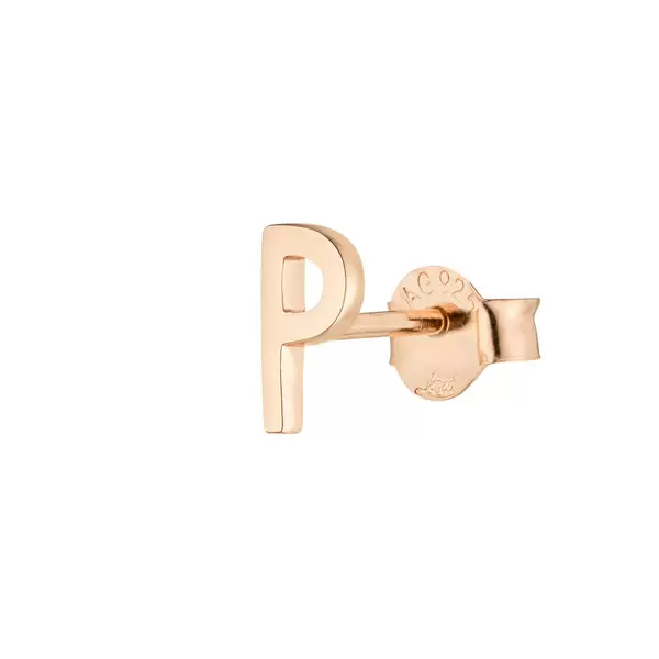 Leaf Jewelry Buchstabenstecker, 18K Rosegold Vergoldet, 1 Stück, B