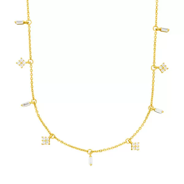 Leaf Jewelry Choker CRYSTAL, 18 K Gelbgold vergoldet