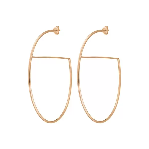 Leaf Jewelry Creole All Around, 18 K Rosegold Vergoldet