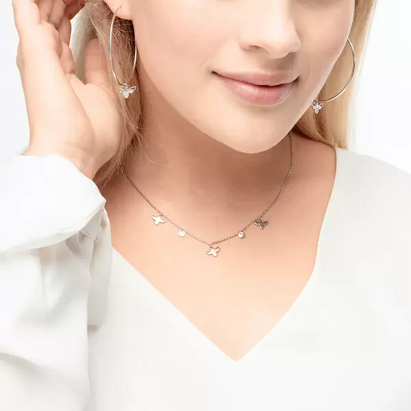 Leaf Jewelry Creole Bee Happy, 18 K Rosegold Vergoldet