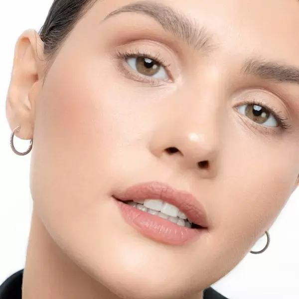 Leaf Jewelry Creole Circle S Mit Diamanten, 15mm, 18 K Gelbgold