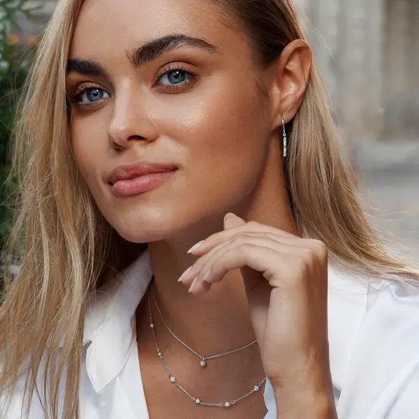 Leaf Jewelry Creole ICE CUBE, 18 K Rosegold Vergoldet