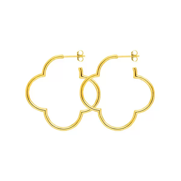 Leaf Jewelry Creole Kleeblatt, 35mm, 18 K Gelbgold vergoldet