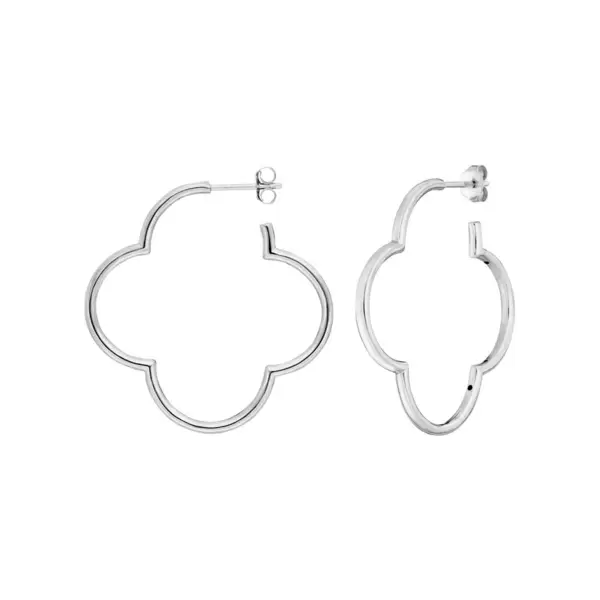 Leaf Jewelry Creole Kleeblatt, 35mm, 925 Sterlingsilber