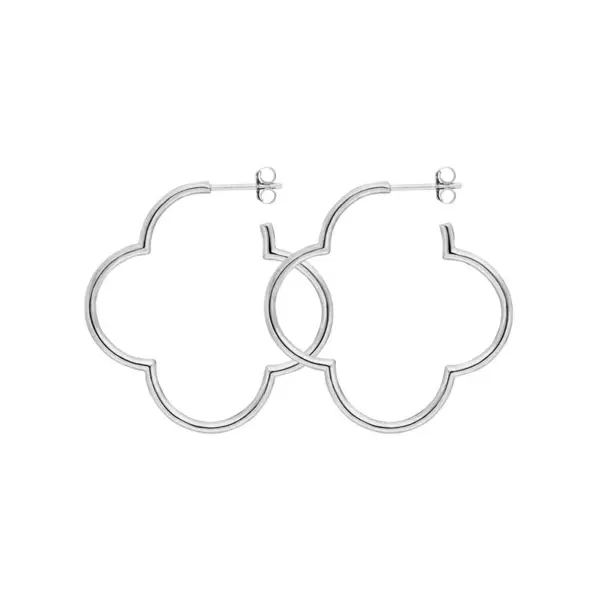 Leaf Jewelry Creole Kleeblatt, 35mm, 925 Sterlingsilber