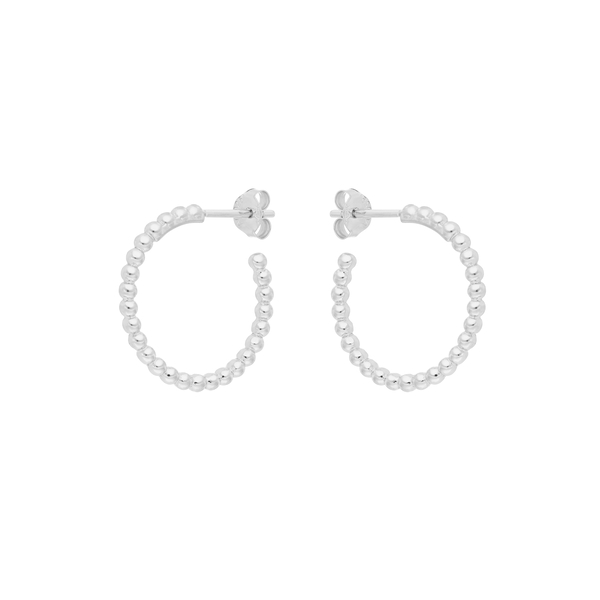 Leaf Jewelry Creole Kugelring, 20mm, 925 Sterlingsilber