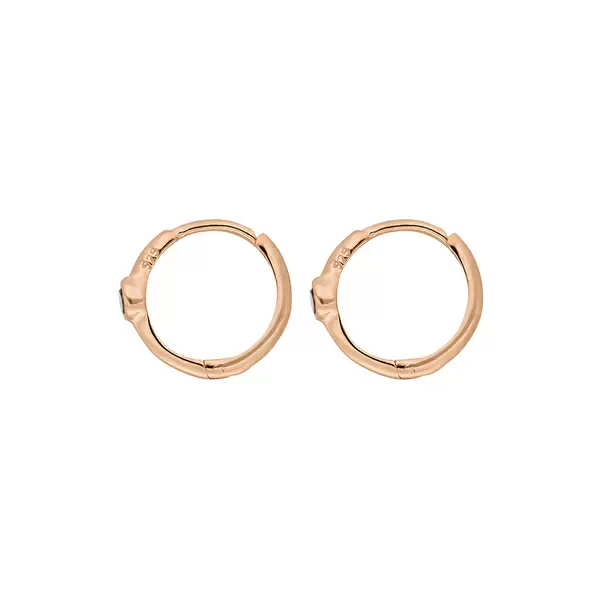 Leaf Jewelry Creole One Gem, Amethyst, 18 K Rosegold Vergoldet