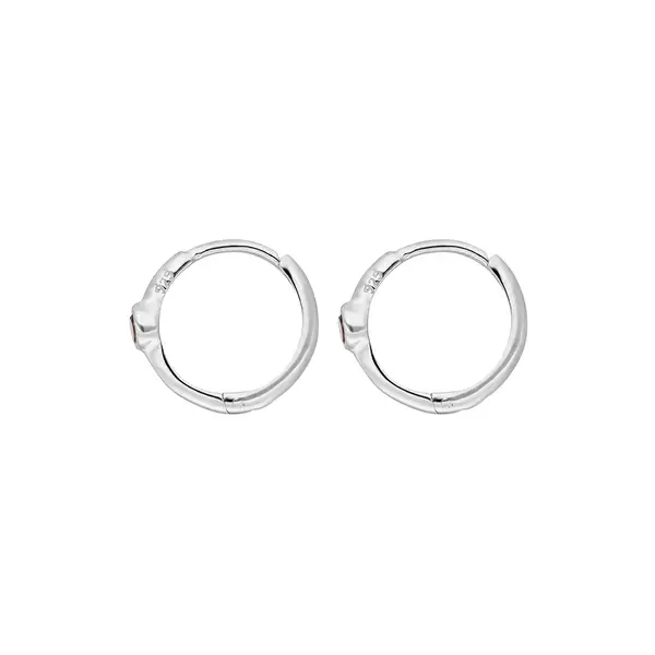 Leaf Jewelry Creole One Gem, Amethyst, 925 Sterlingsilber