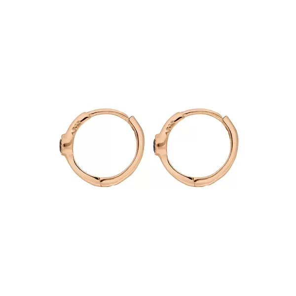 Leaf Jewelry Creole One Gem, Labradorit, 18 K Rosegold Vergoldet