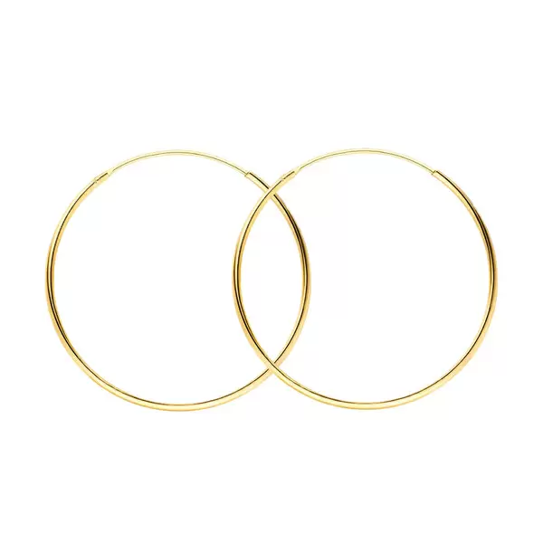 Leaf Jewelry Creole Pure, 45mm, 18 K Gelbgold vergoldet