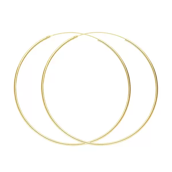 Leaf Jewelry Creole Pure, 55mm, 18 K Gelbgold vergoldet