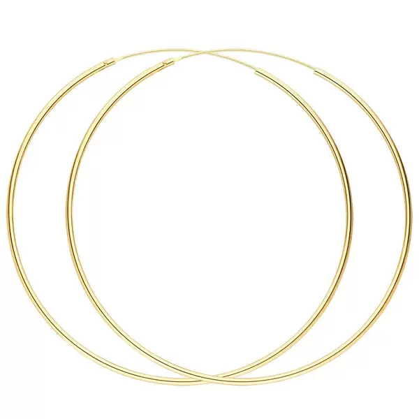 Leaf Jewelry Creole Pure, 70mm, 18 K Gelbgold Vergoldet