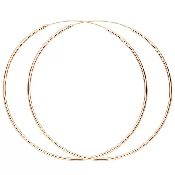 Leaf Jewelry Creole Pure, 70mm, 18 K Rosegold Vergoldet