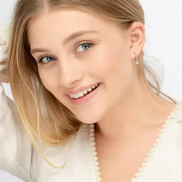 Leaf Jewelry Creole Pure Mit Diamanten, 18 K Rosegold