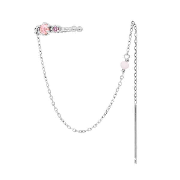 Leaf Jewelry Earcandy, Rosenquarz/Amethyst, 925 Sterlingsilber