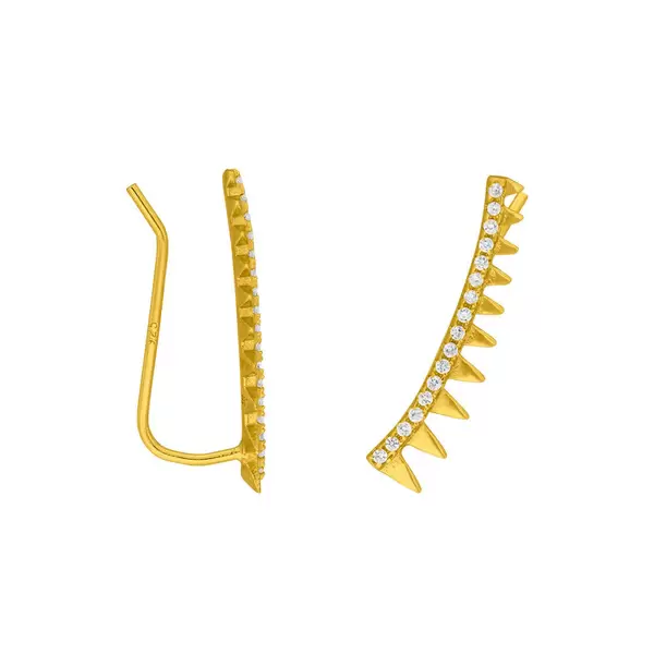 Leaf Jewelry Earclimber Memory II, 18 K Gelbgold Vergoldet