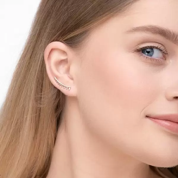 Leaf Jewelry Earclimber Memory II, 18 K Rosegold Vergoldet
