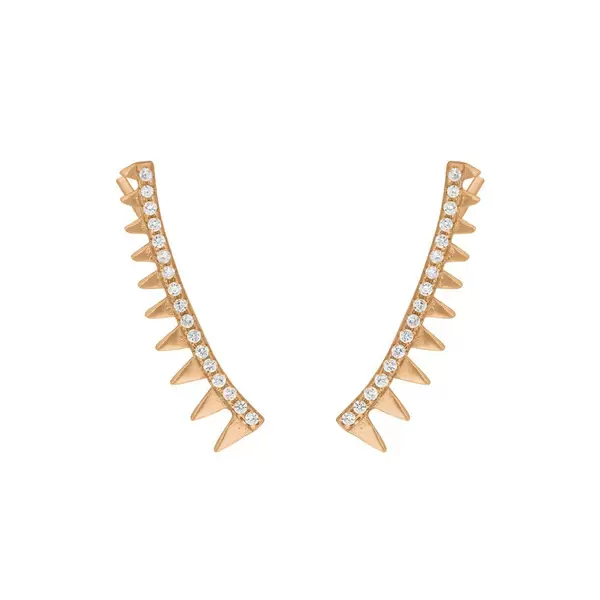 Leaf Jewelry Earclimber Memory II, 18 K Rosegold vergoldet