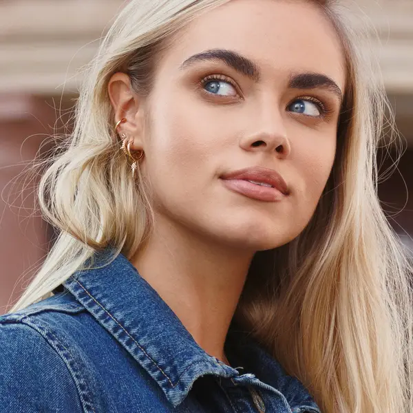 Leaf Jewelry Earcuff Basic, 10 Mm, 18 K Gelbgold Vergoldet