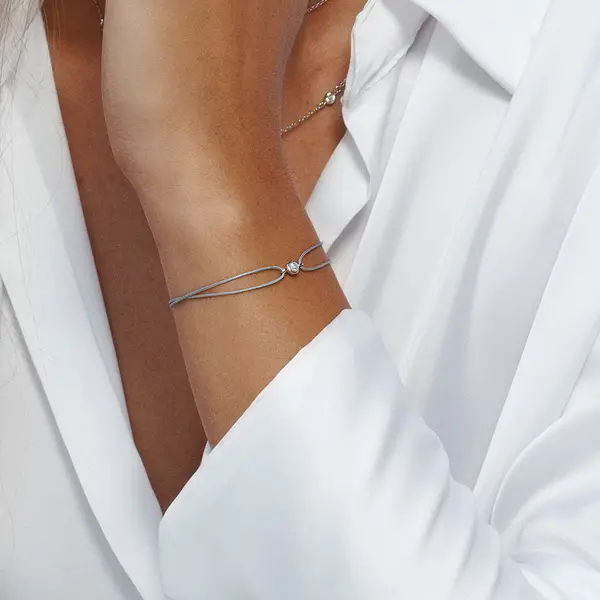 Leaf Jewelry Glücksarmband Pure Mit Perle, 18 K Rosegold Vergoldet, Grau