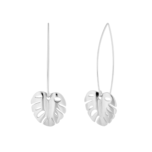 Leaf Jewelry Halbcreole Monstera Leaf, 925 Sterlingsilber
