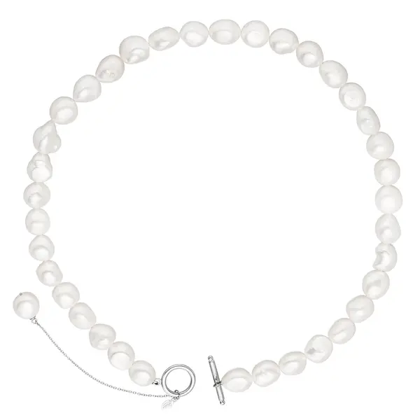 Leaf Jewelry Halskette Barockperle, 925 Sterlingsilber