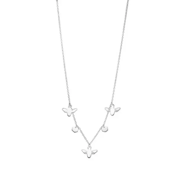 Leaf Jewelry Halskette Bee Happy Charms, 45cm, 925 Sterlingsilber