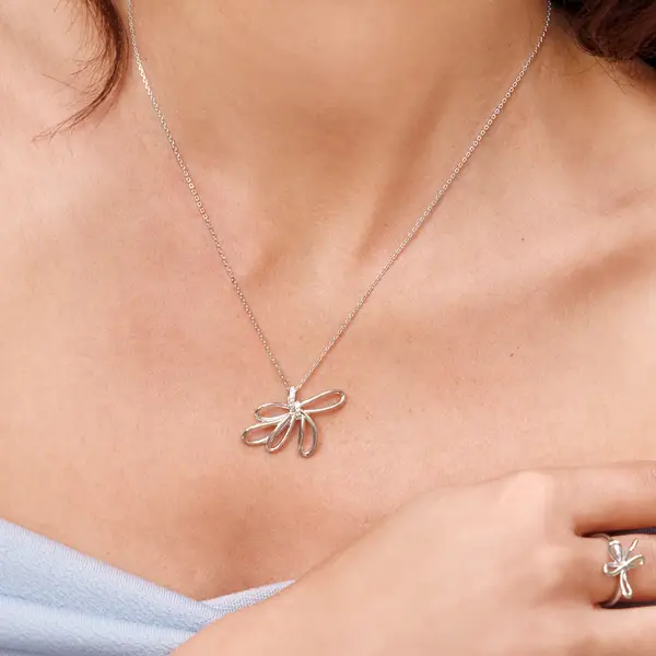 Leaf Jewelry Halskette Blossom, 18 K Gelbgold Vergoldet