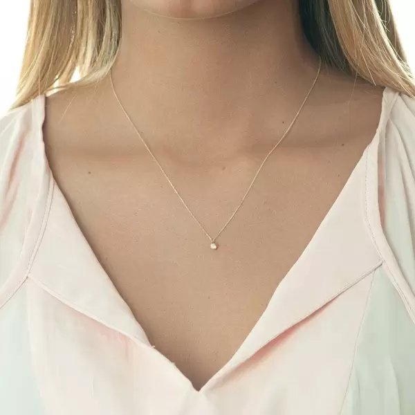 Leaf Jewelry Halskette Cabochon, Mondstein, 14 K Gelbgold