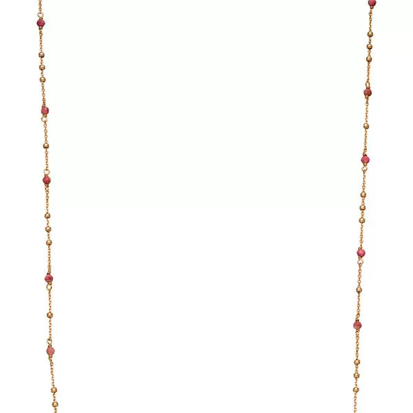 Leaf Jewelry Halskette Flying Gems, Rhodonit, 18 K Rosegold Vergoldet