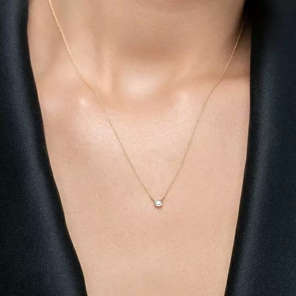 Leaf Jewelry Halskette "my First Diamond", 14 K Gelbgold