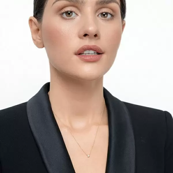 Leaf Jewelry Halskette "my First Diamond", 14 K Gelbgold