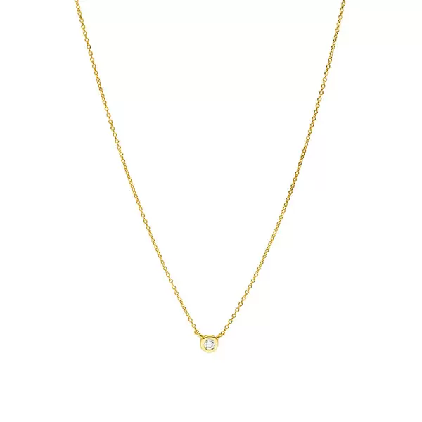 Leaf Jewelry Halskette "my first diamond", 14 K Gelbgold