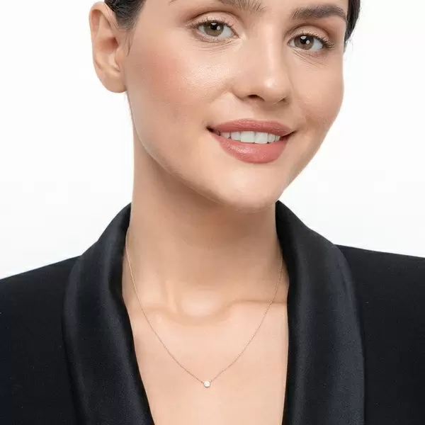 Leaf Jewelry Halskette "my First Diamond", 14 K Rosegold