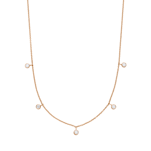 Leaf Jewelry Halskette "my first diamond" Charms, 14 K Rosegold