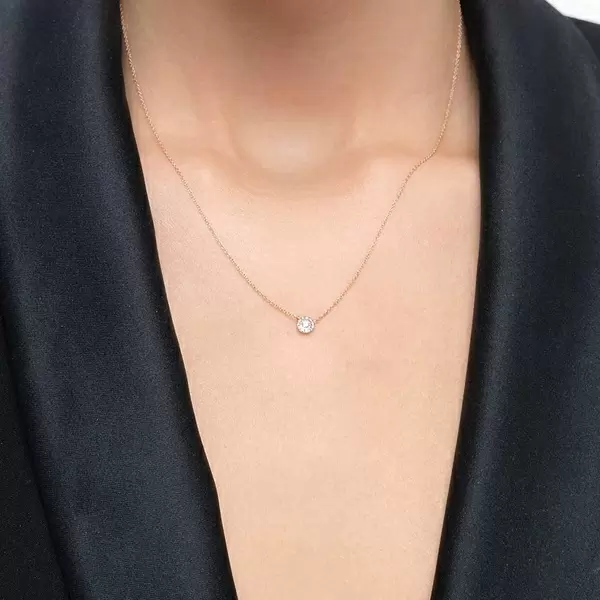 Leaf Jewelry Halskette Pavé II Mit Diamanten, 18 K Gelbgold