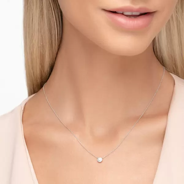 Leaf Jewelry Halskette Pavé II Mit Diamanten, 18 K Weissgold