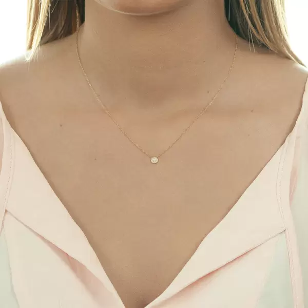 Leaf Jewelry Halskette Pavé Mit Diamanten, 18 K Roségold