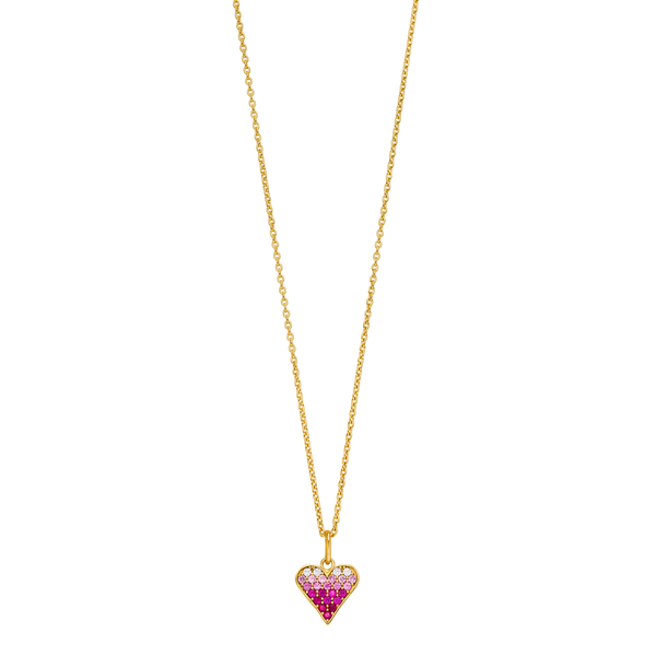 Leaf Jewelry Halskette Pink Valentine, 18 K Gelbgold Vergoldet