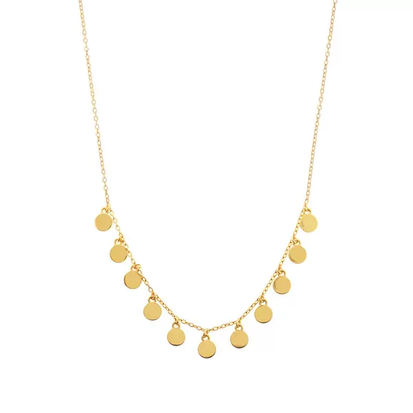 Leaf Jewelry Halskette Platelet, kurz, 18 K Gelbgold vergoldet