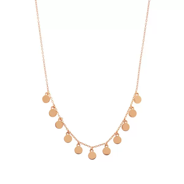 Leaf Jewelry Halskette Platelet, kurz, 18 K Roségold vergoldet