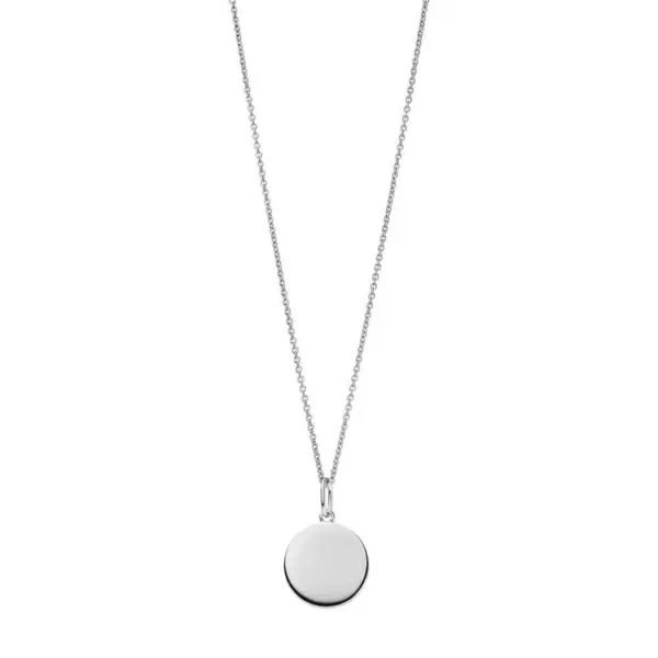 Leaf Jewelry Halskette Plättchen 14mm, 50cm Lang, 925 Sterlingsilber