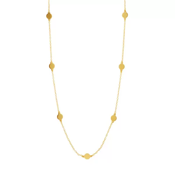 Leaf Jewelry Halskette Plättchen, Kurz, Gelbgold Vergoldet