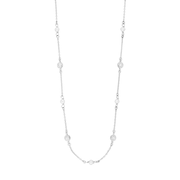 Leaf Jewelry Halskette Pure mit Süßwasserzuchtperlen, 925 Sterlingsilber