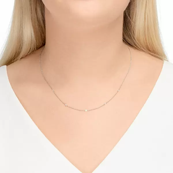 Leaf Jewelry Halskette Pure Quintruple Diamant, 18K Weißgold