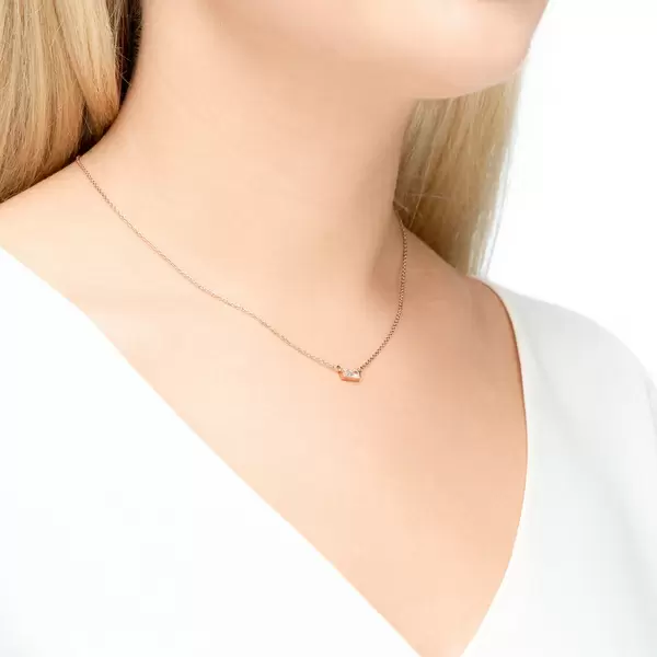 Leaf Jewelry Halskette SPARKLE, 18 K Rosegold Vergoldet