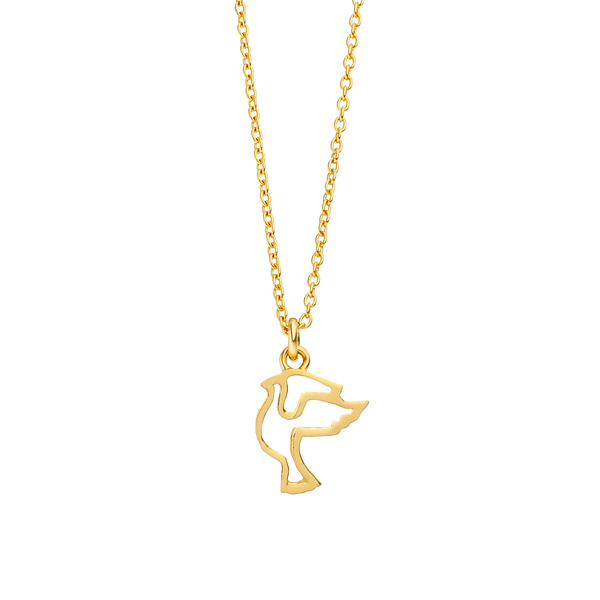 Leaf Jewelry Halskette TAUBE, 18 K Gelbgold vergoldet