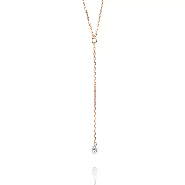 Leaf Jewelry Halskette Y-Pure Diamant, 18 K Rosegold